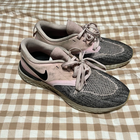 Nike Women's Pink and Black Sneakers - Picture 1 of 3